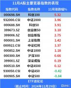 11月，东南亚科技ETF大涨13%，科创100ETF华夏涨超5%，领涨宽基ETF